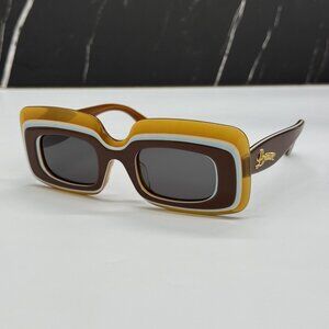 NEW LOEWE LW40139U 47A WOMEN SUNGLASSES BROWN/ORANGE SQUARE LOEWE EYEWEAR